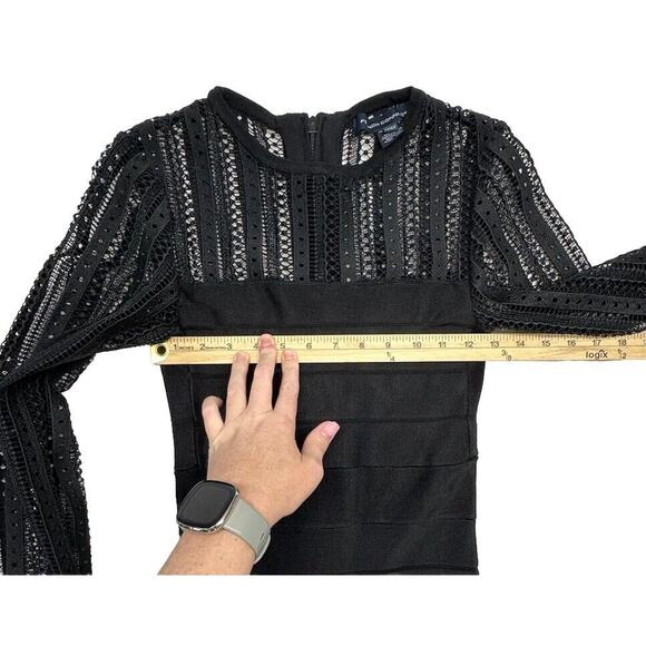 French Connection Womens Size 2 Vivian Spotlight Midi Dress Black - Picture 8 of 11